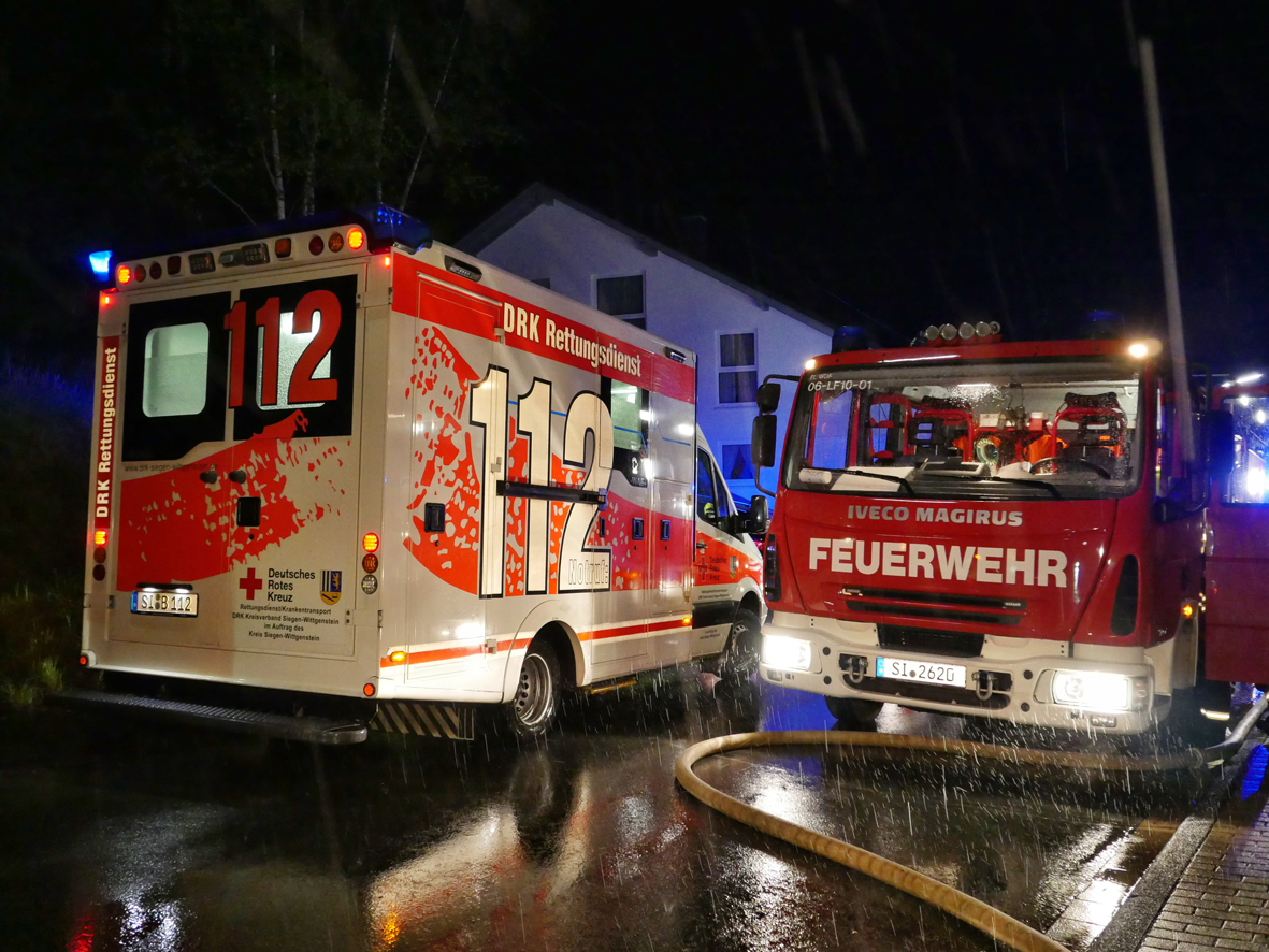 Nächtlicher Brand eines Schuppens