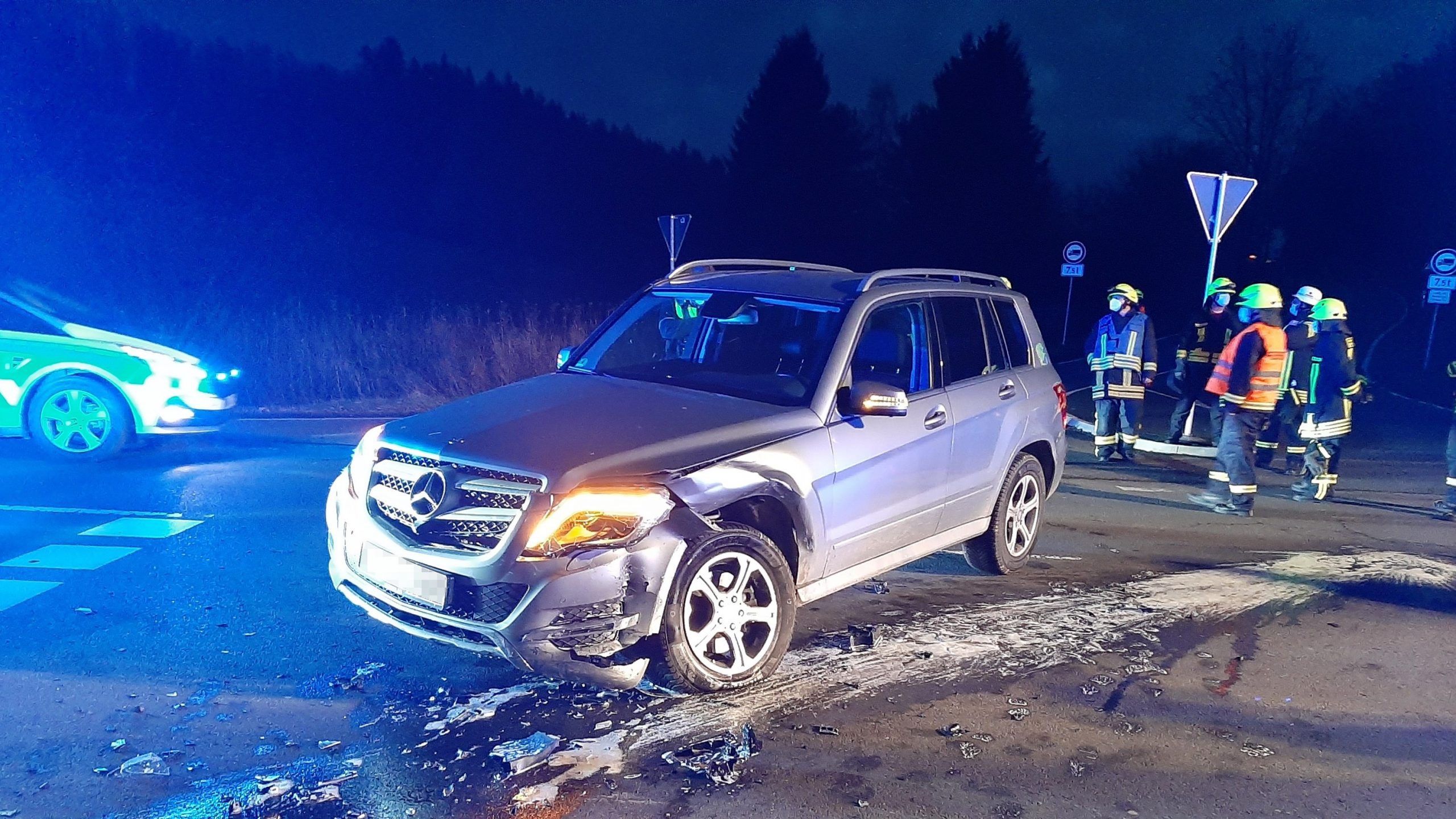 PKW-Kollision kurz vor Rudersdorf