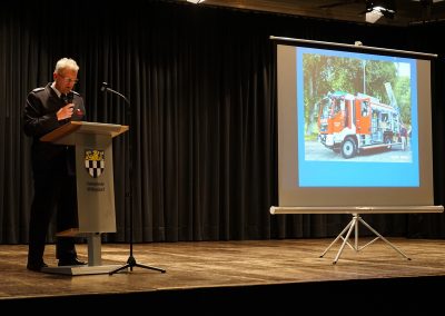 Feuerwehrleiter Christian Rogalski berichtete aus den Einsatzjahren 2020 und 2021.
