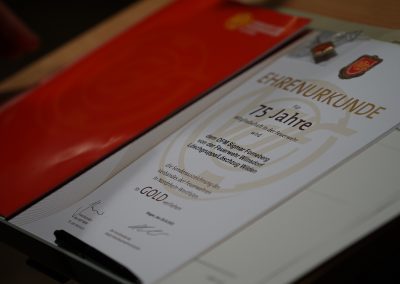 Für die 75-jährige Mitgliedschaft wurde geehrt: Sigmar Forneberg (Wilden).