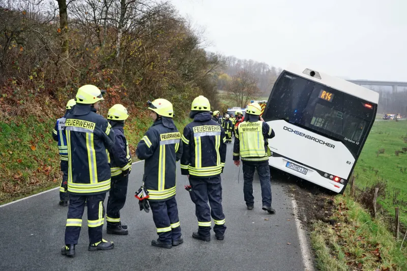 Linienbusunfall bei Obersdorf