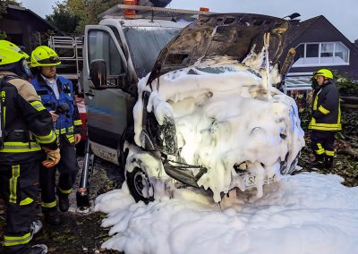 Nachlöscharbeiten mit Schaum