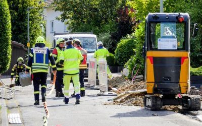 Wilnsdorf – Gasleitung bei Glasfaserarbeiten beschädigt